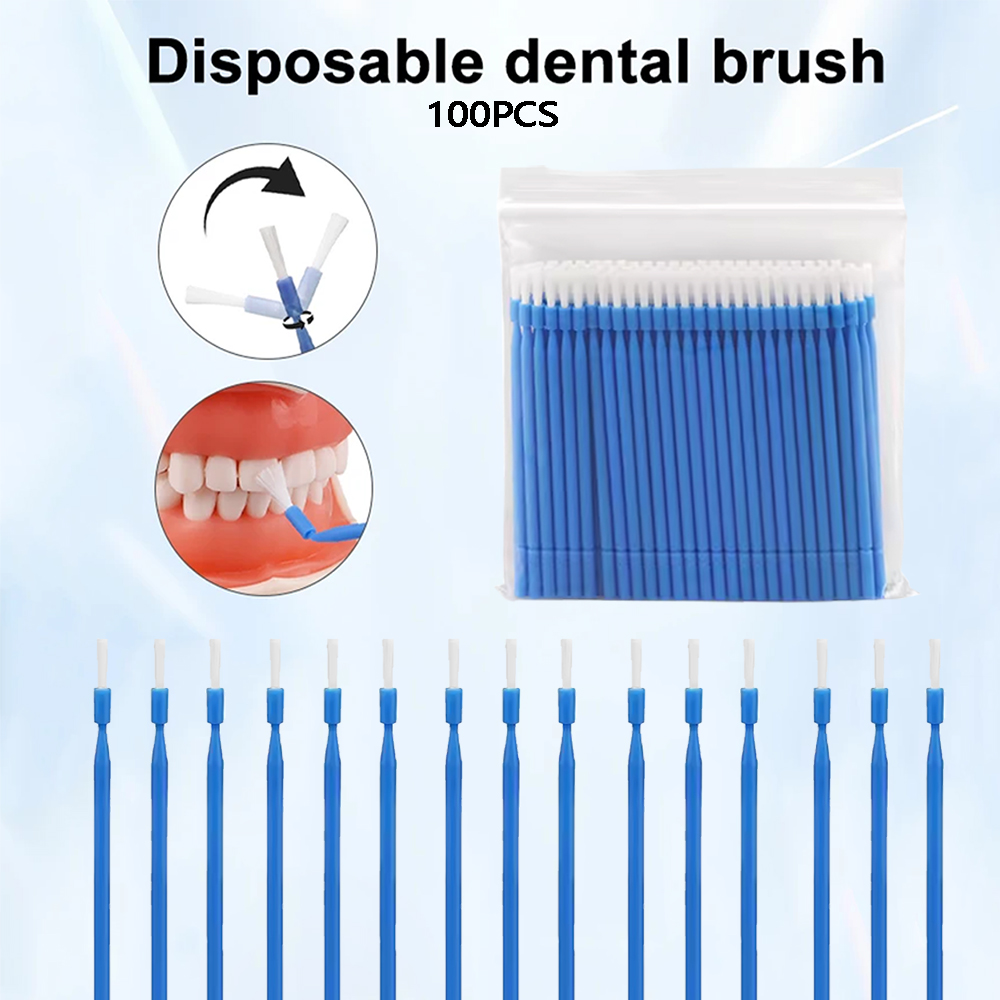 Teeth Whitening Brush - 100 szt. Jednorazowe aplikatory z mikro
