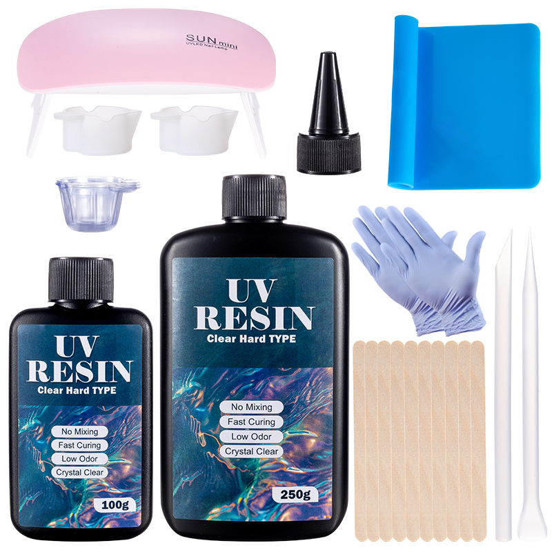 Uv Whitening Kit - Zestaw kleju z twardej żywicy UV