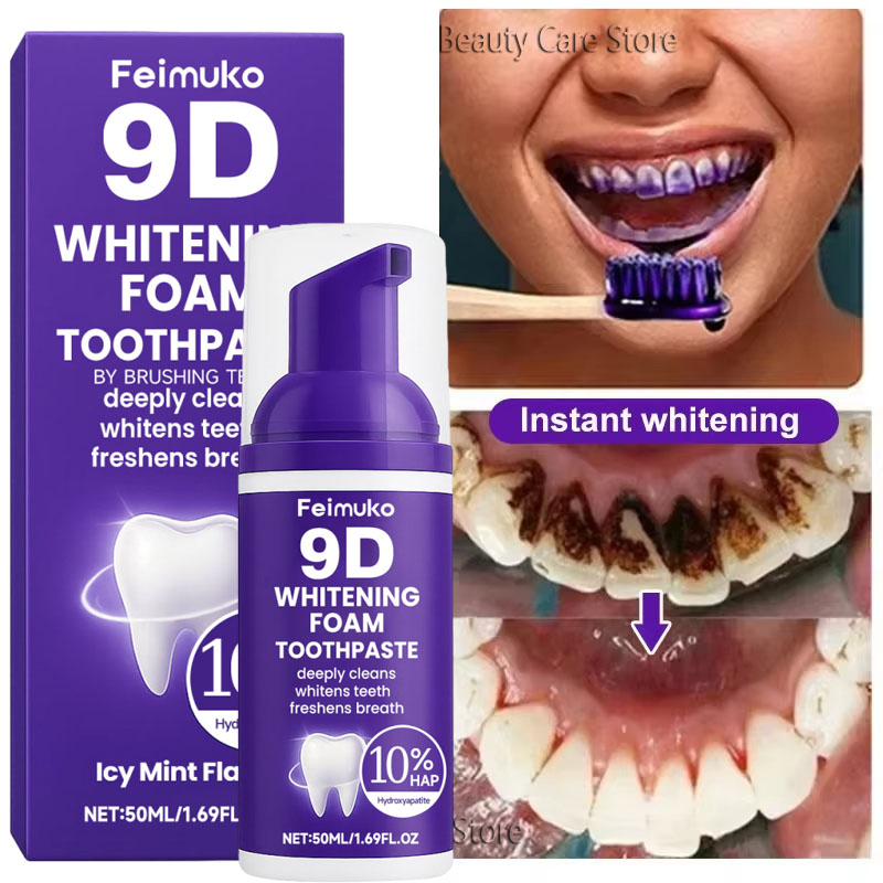 Teeth Whitening Mouthwash - 9D Fioletowa Pasta do Zębów w