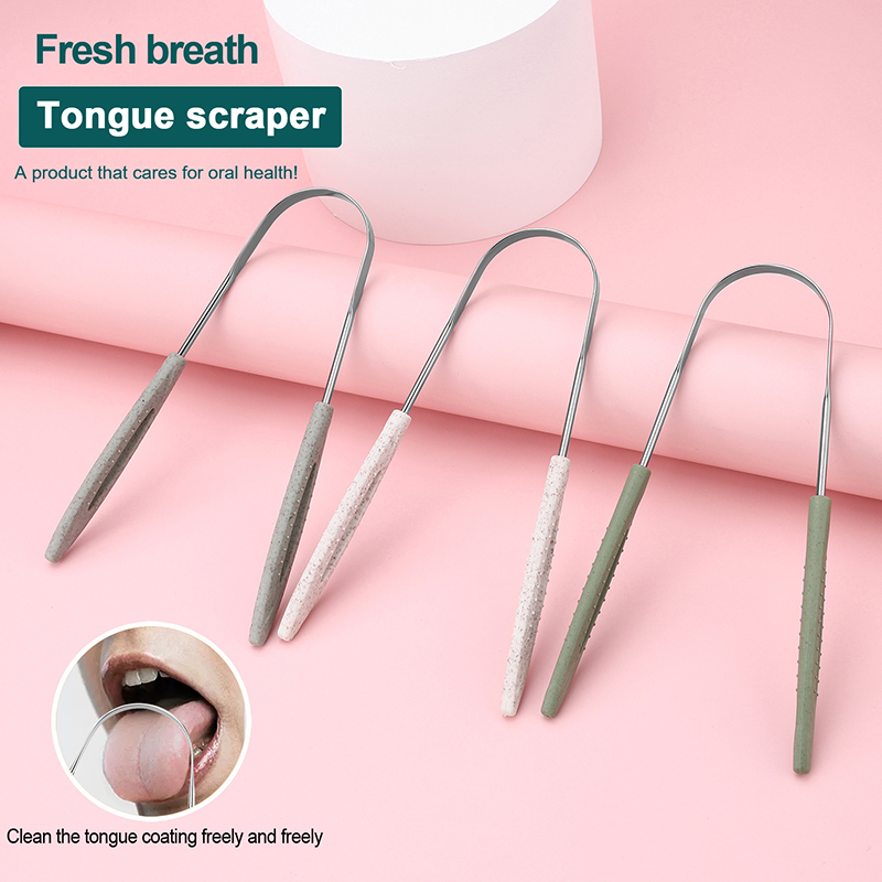 Tongue Scraper Metal - 1 szt. Szczoteczka do zębów ze
