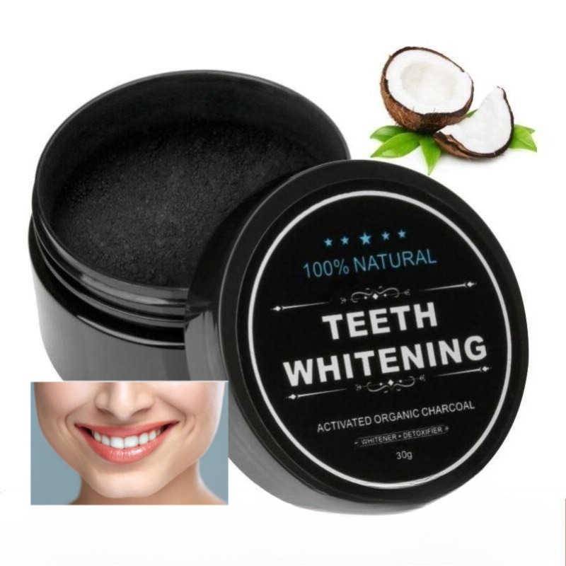 Teeth Whitening Charcoal - 1 Pudełko Proszku do Wybielania Zębów
