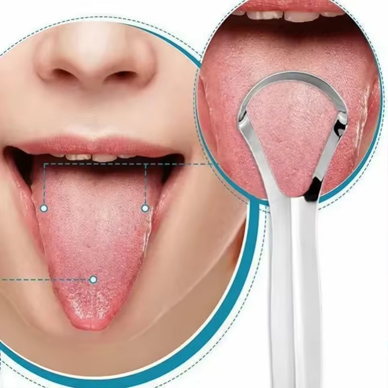 Tongue Scraper Metal - Wysokiej jakości 1 szt. metalowy skrobak