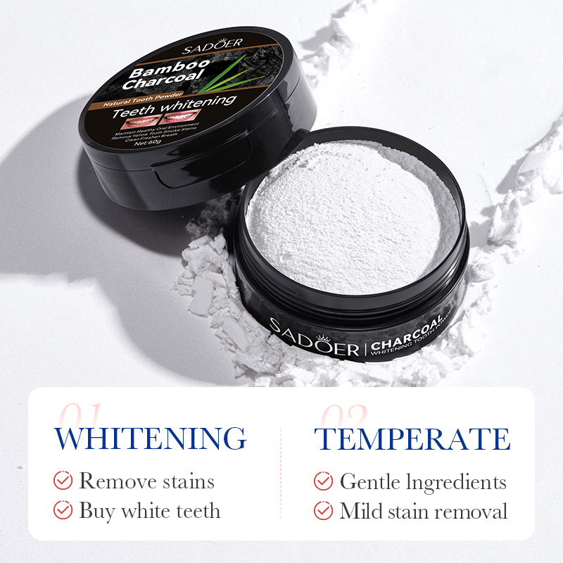 60g Proszek do wybielania zębó – Teeth Whitening Charcoal recenzja i cena