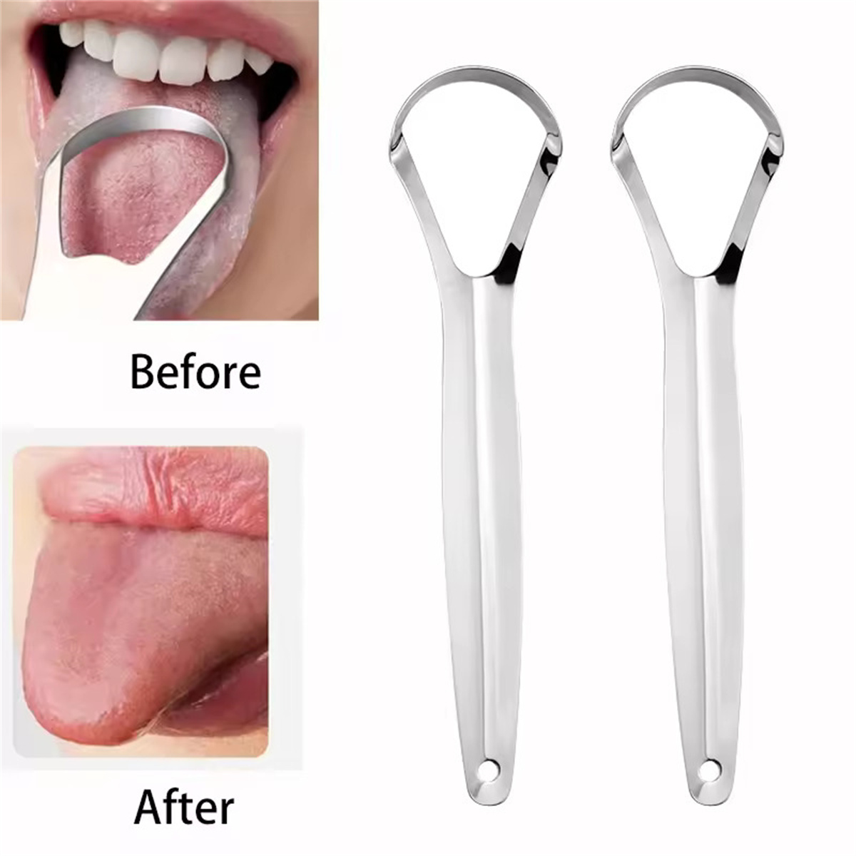 Zestaw skrobaków do języka ze  – Tongue Scraper Metal recenzja i cena