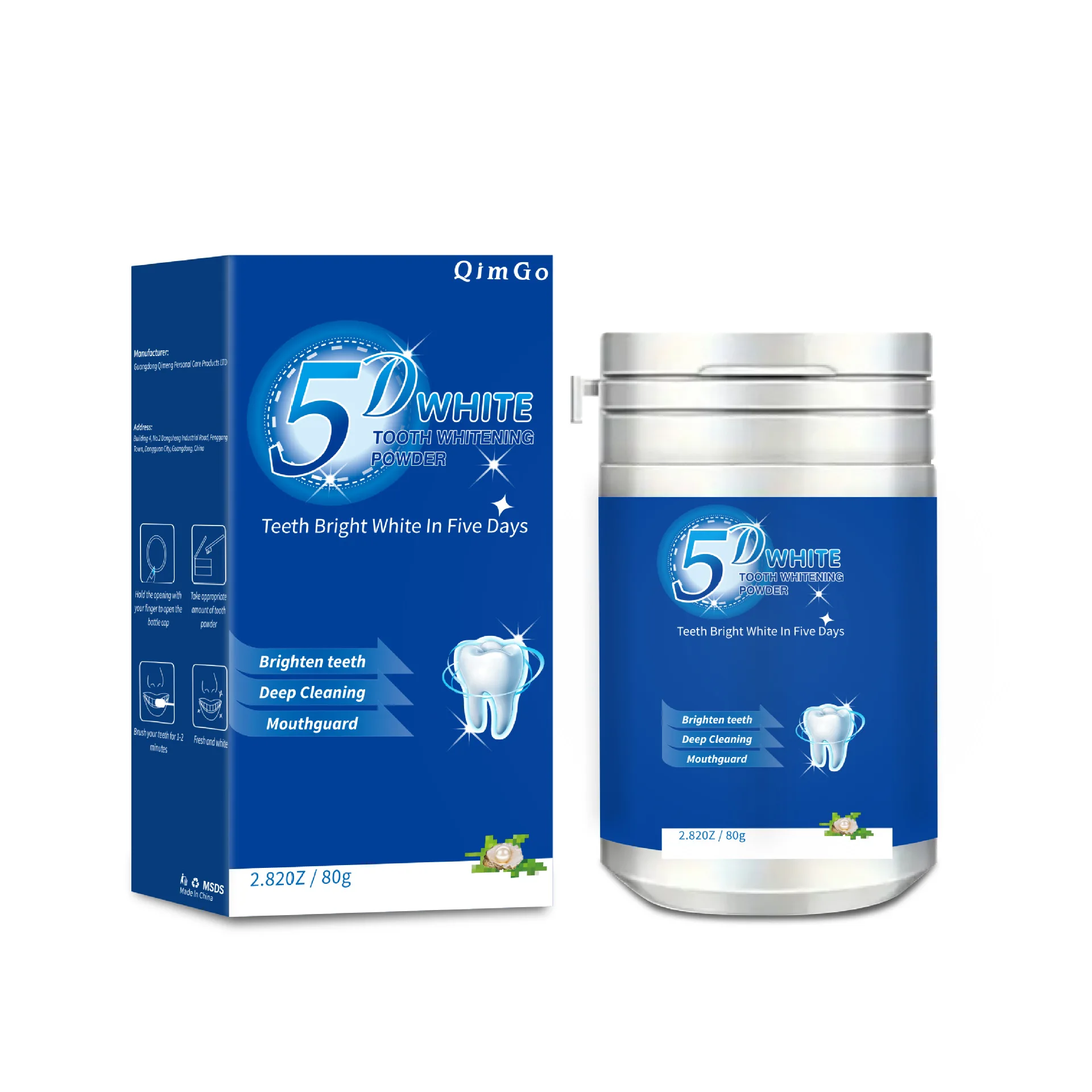 5D 80g Niebieski Enzymatyczny  – Teeth Whitening Enzymes recenzja i cena