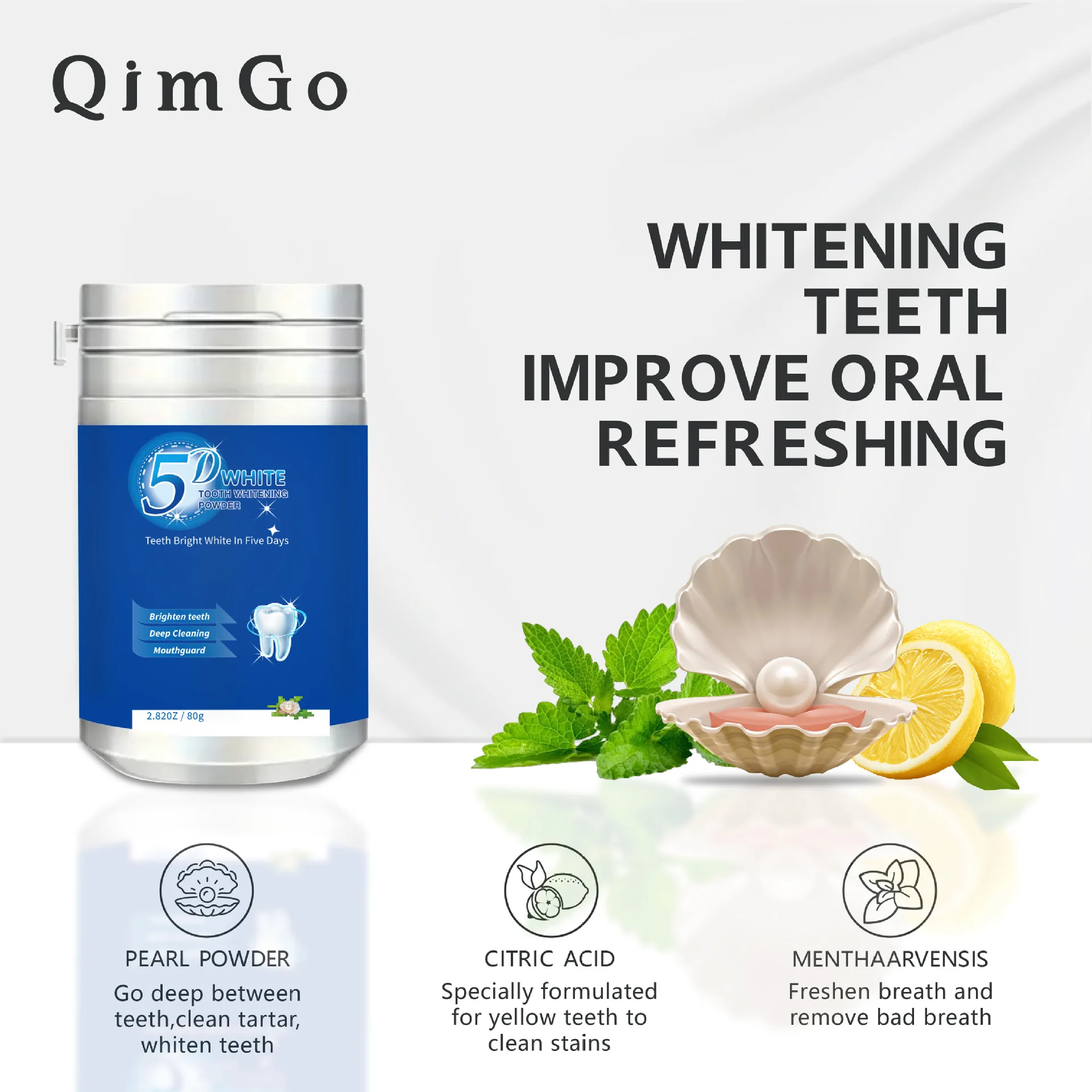 5D 80g Niebieski Enzymatyczny  – Teeth Whitening Enzymes recenzja i cena